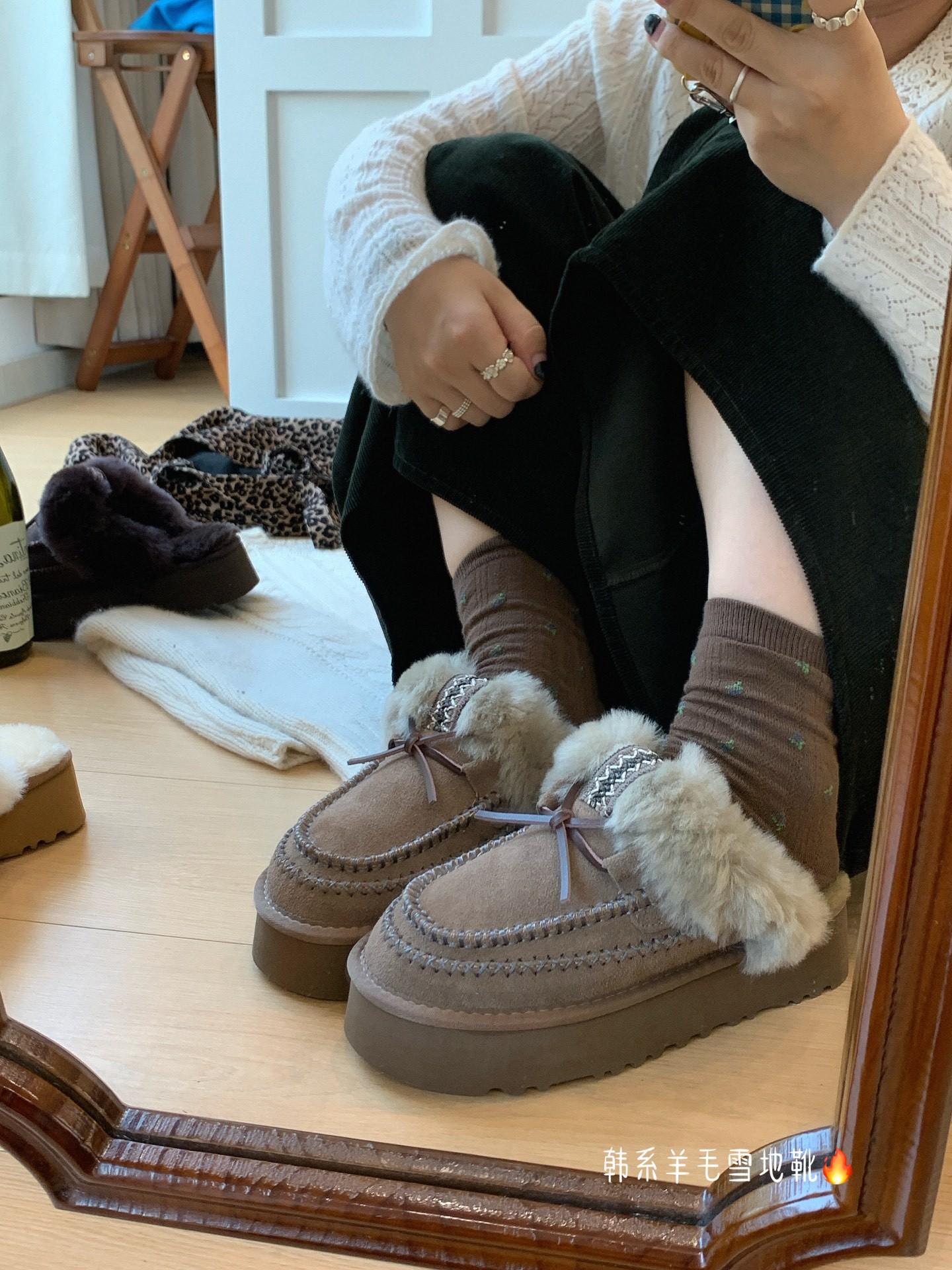 

Wool thermal cotton shoes bag head slippers women s jacket 2025 autumn and winter thick-soled snow 40