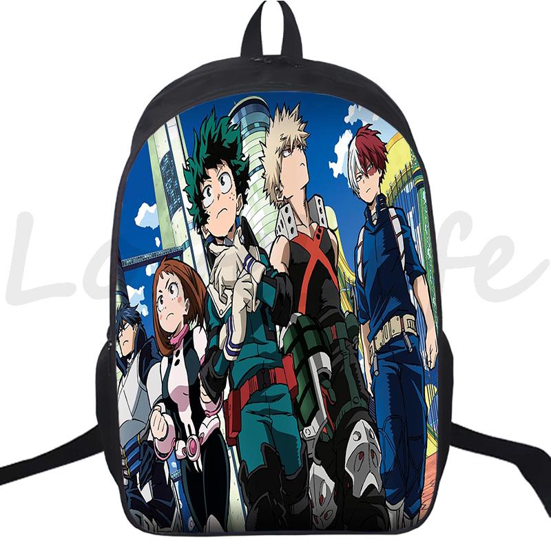 Anime Backpack My Hero Academia School Bags for Boys Girls Boku No Hero Academia Bagpack Teens Travel Bag Rucksack Kids Mochila