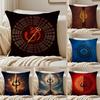 SShiva Classical Design Print Cushion Cover Pillowcase Antidustmite living Room Sofa Decor Cushion Room