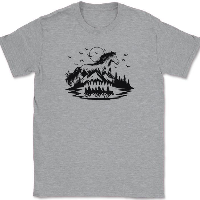 

Horse With Nature T-Shirt Equestrian Rider Hobby Jocky Pony Gift Tee 4XL