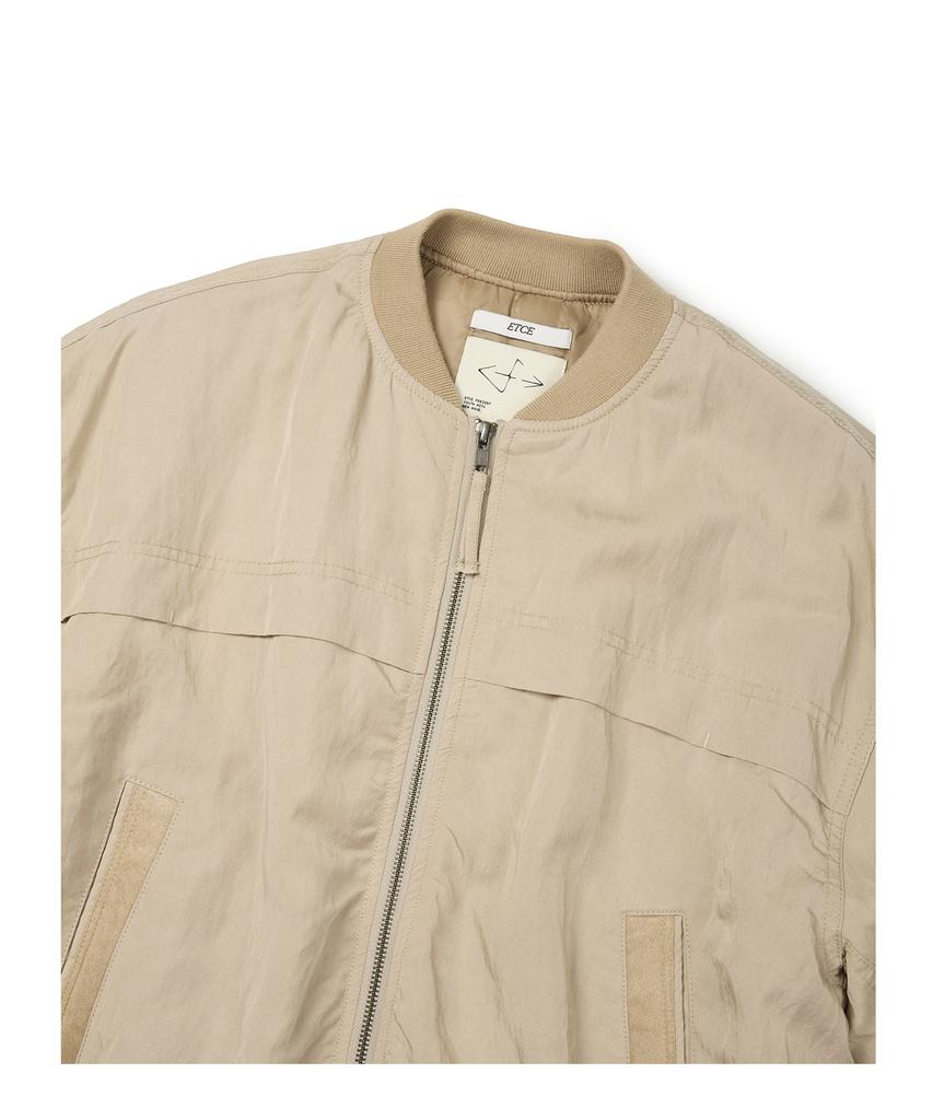 Etce Washed Bomber Jacket (Beige)
