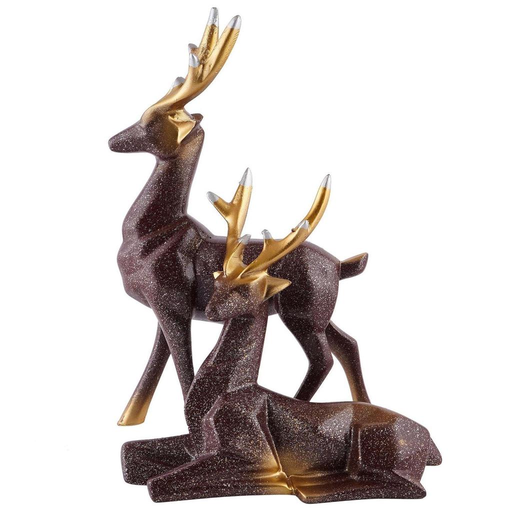 Set of 2 Dear Showpiece for Home Decoration Items Table Décor Living Room Gift Boxes for Weddings, Parties, Housewarming for Home