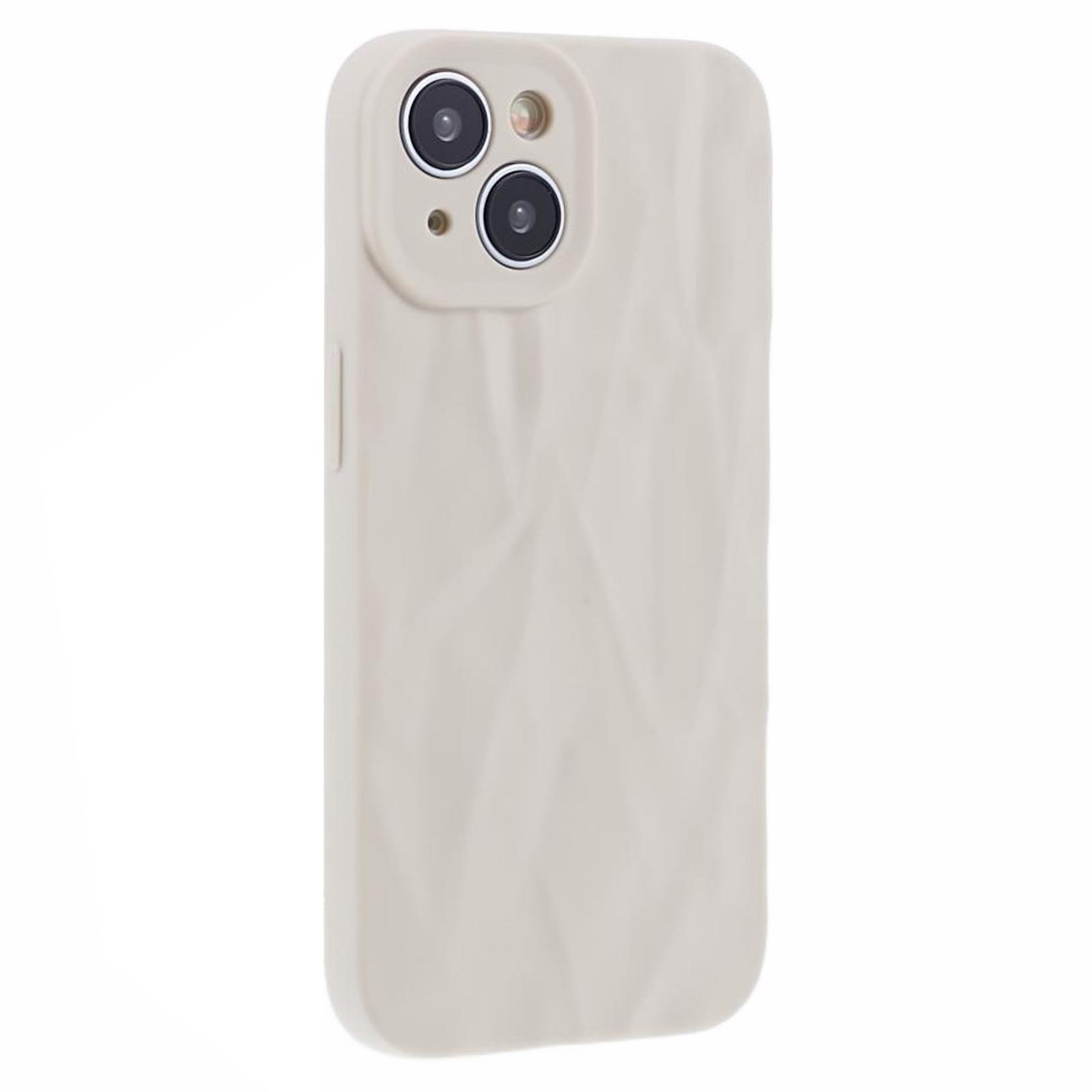 

HRX Series For iPhone 14 TPU Case Wrinkled Uneven Anti-scratch Phone Guard Cover A