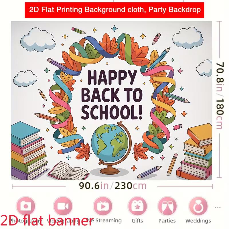 2D Zurück in die Schule Foto Hintergrund Klassenzimmer Party Dekor Stoff