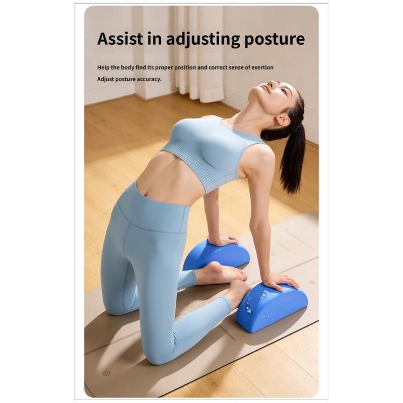 Blocco Yoga in Schiuma Antiscivolo Mattoncino Mezzo Tondo per Stretching Accessori Fitness per la Casa per Principianti e Professionisti