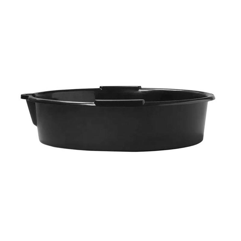 Oil Drain Pan 37 Cm Large Opening Plastic Basin with Guided Pour Lip and Stable Base, 6.5 L Vehicle Service Drain Pan for Home Maintenance