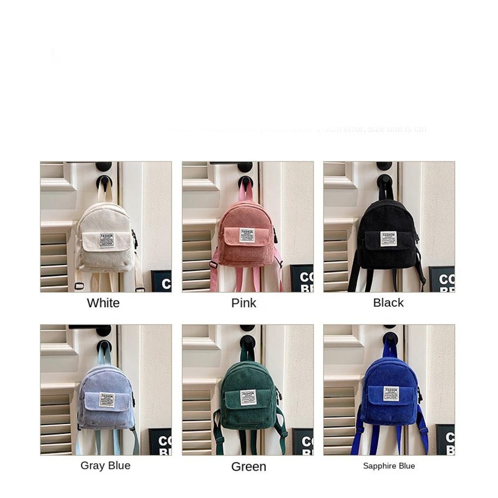 Korean Style Corduroy Backpack Handbag Women School Bags Casual Mini Shoulder Bags Girls