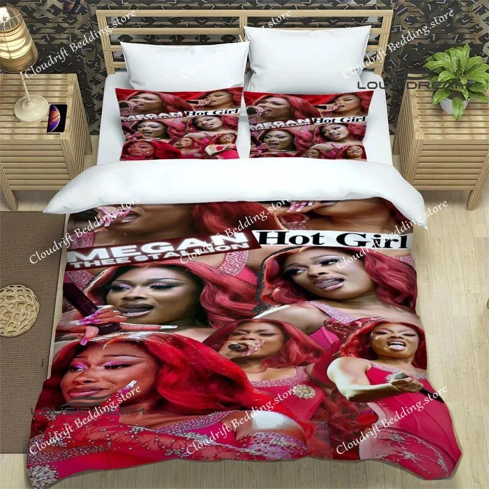 Rapper Megan Thee Stallion Bedding Sets Exquisite Supplies Set Duvet Cover Bed Comforter Set Bedding Set Luxury Birthday Gifts02