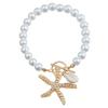 Gioielli Retrò di Alta Gamma Perla Sintetica Conchiglia Marina Stella Elemento Creativo Fibbia Ot Set Bracciale Collana