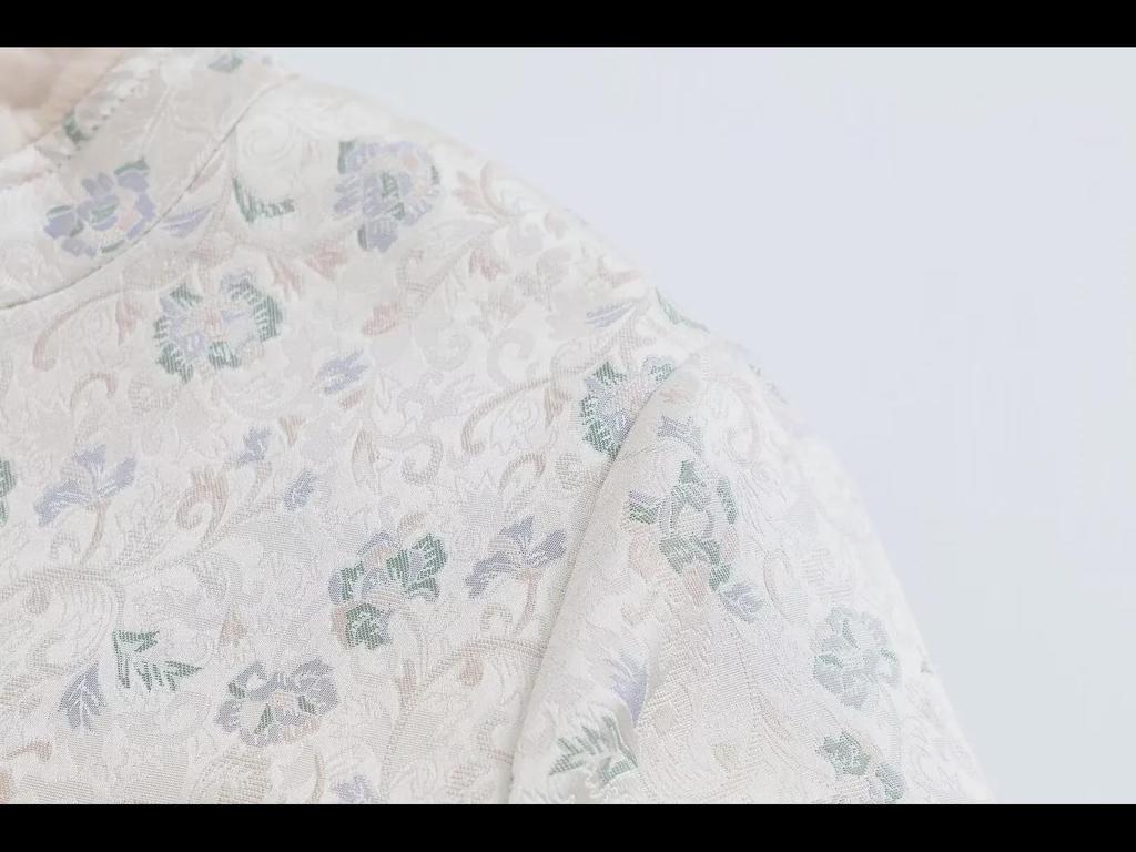 Women's Retro Jacquard Double-Sided Button Fur Coat - Stylish Chinese Autumn/Winter Top