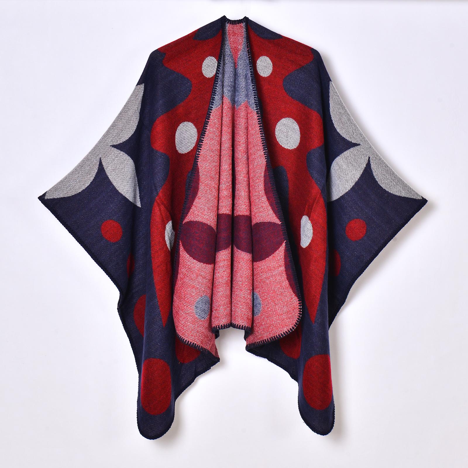 

Женский жаккардовый шарф-шаль из искусственного кашемира - Осень и Зима Оригинальный дизайн Кейп 130x150cm