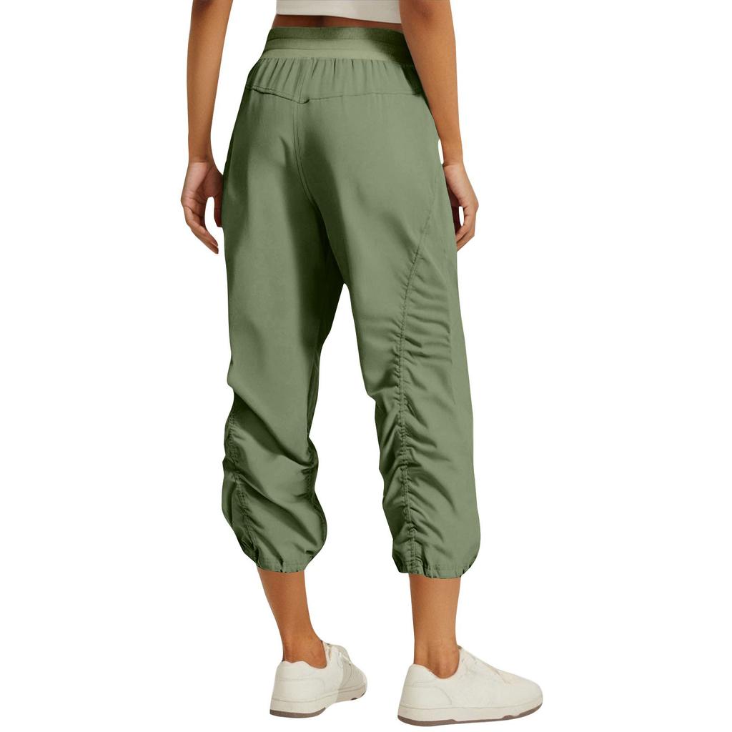 Damen Plissee Cargo Wanderhose mit Taschen