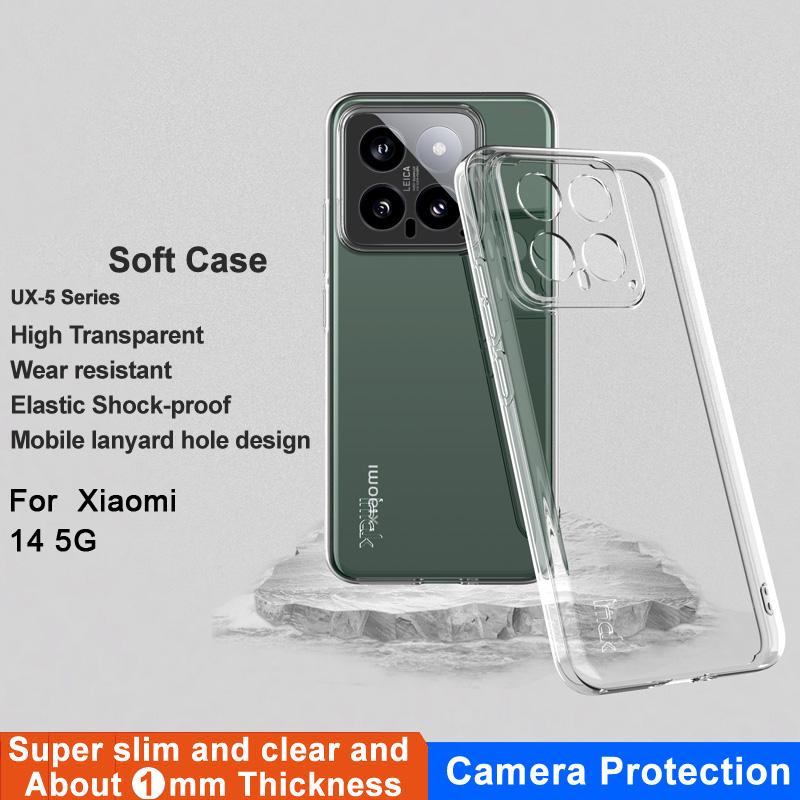 IMAK UX-5 Series for Xiaomi 14 Phone Case Transparent Phone TPU Cover (Slim Style)