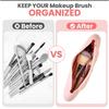 Portable Silicone Makeup Brush Holder Bag Travel Organizer Anti Fall Sleek Case for Women Cosmetic Face Brushes Headphone Bag
