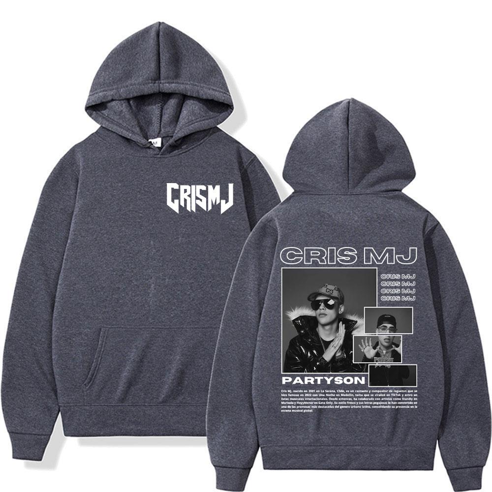 Cris Mj Hip-Hop Rock Rap Band Musik Retro Klassisch Street Fitness Laufen Männer Frauen Hoodies Langärmlig Fleece Thermisch Sweatshirt