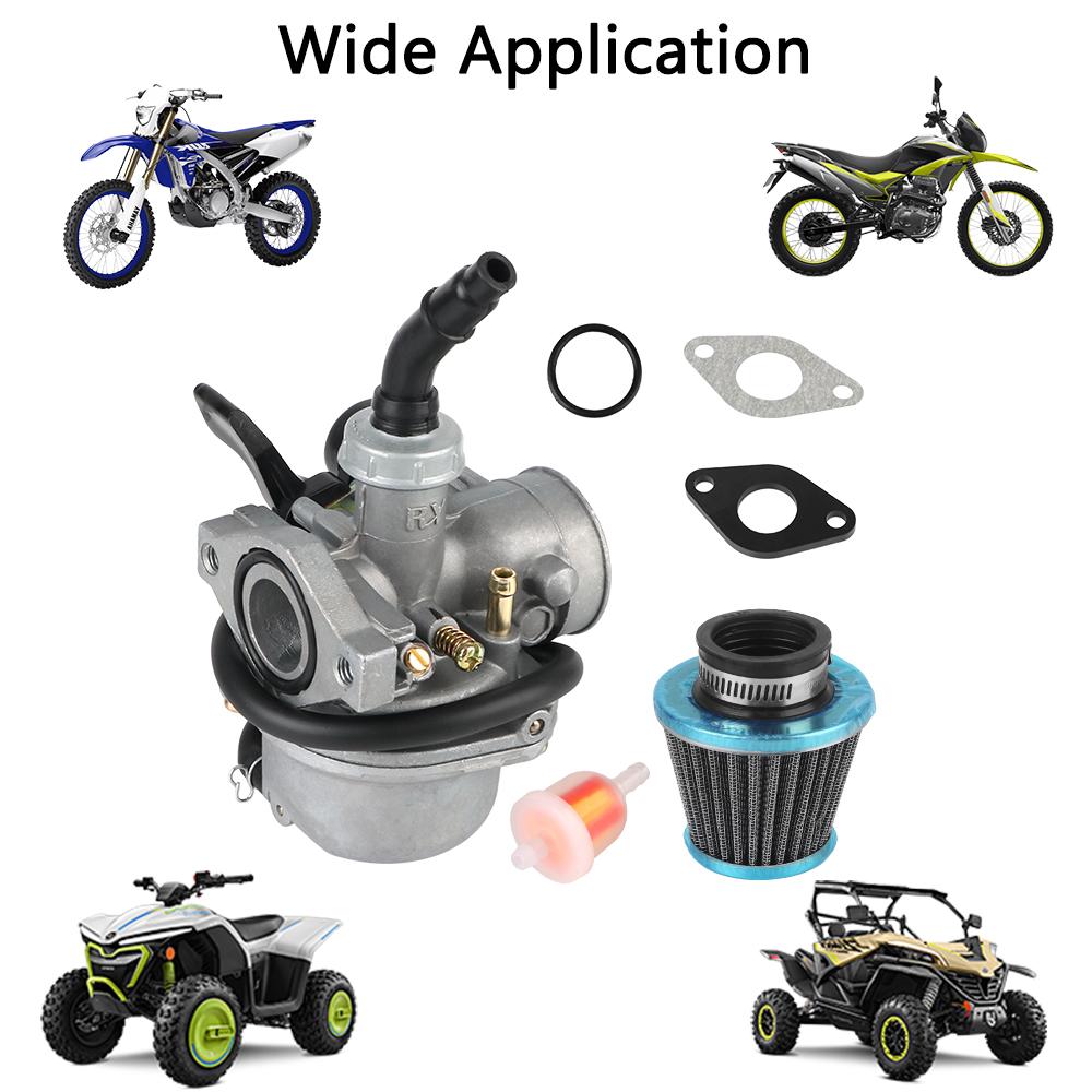 PZ19 Carburetor For 50cc 70cc 80cc 90cc 110cc 125cc ATV Dirt Pit Bike 19mm Carb with 35mm Air Filter For Taotao Honda CRF Carburetor Fuel Filter