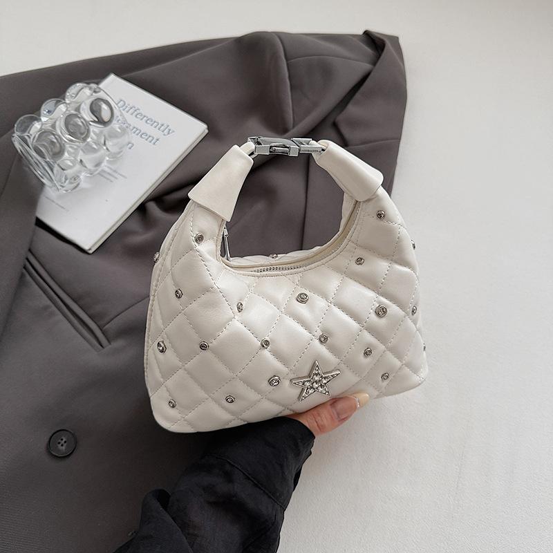 

2025 summer new fashion diamond chain bag commuter underarm bag fashion one shoulder casual foreign style messenger bag