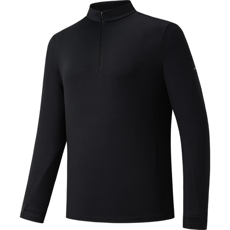 Anta Champion All-Weather Men s Brushed Half-Zip Long-Sleeve Knit T-Shirt 2XL