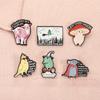 Skurrile Frosch-Zauberer Emaille-Anstecker Auf zum Narrenspuk Ich identifiziere mich als Problemtier Anstecknadeln Revers-Abzeichen Schmuck Geschenke