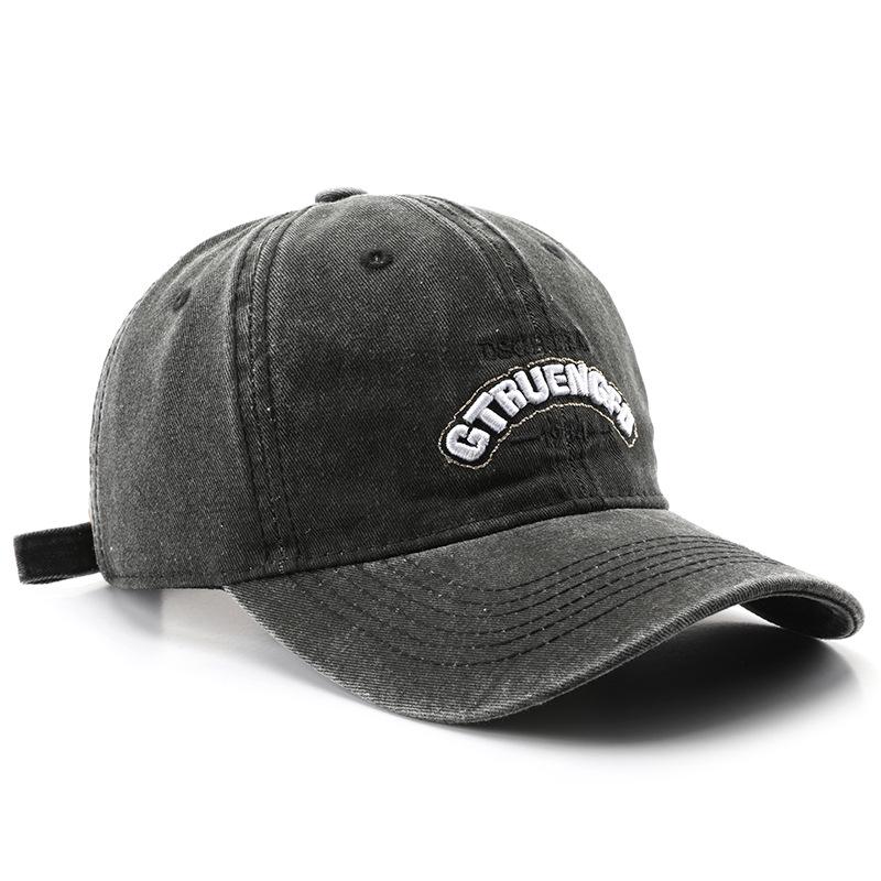 Hat Washed Alphabet Embroidered Cap Outdoor Travel Sunscreen Shade Baseball Cap