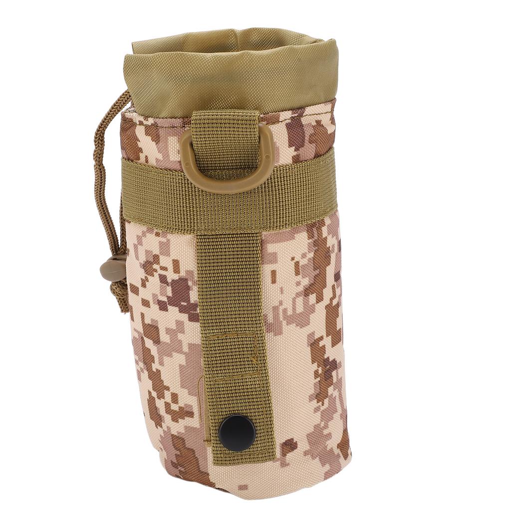 Water Bottle Pouch Hand Free Portable Cycling Water Bottle Bag for Outdoor ActivitiesDesert Camouflage