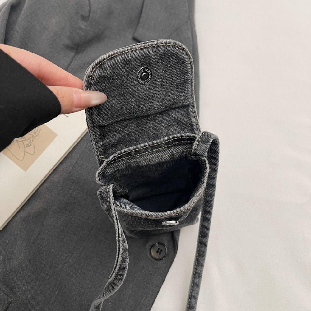 Street Style Denim Crossbody Tasche Y2K Handy-Portemonnaie Modische Canvas Tasche Damen & Herren