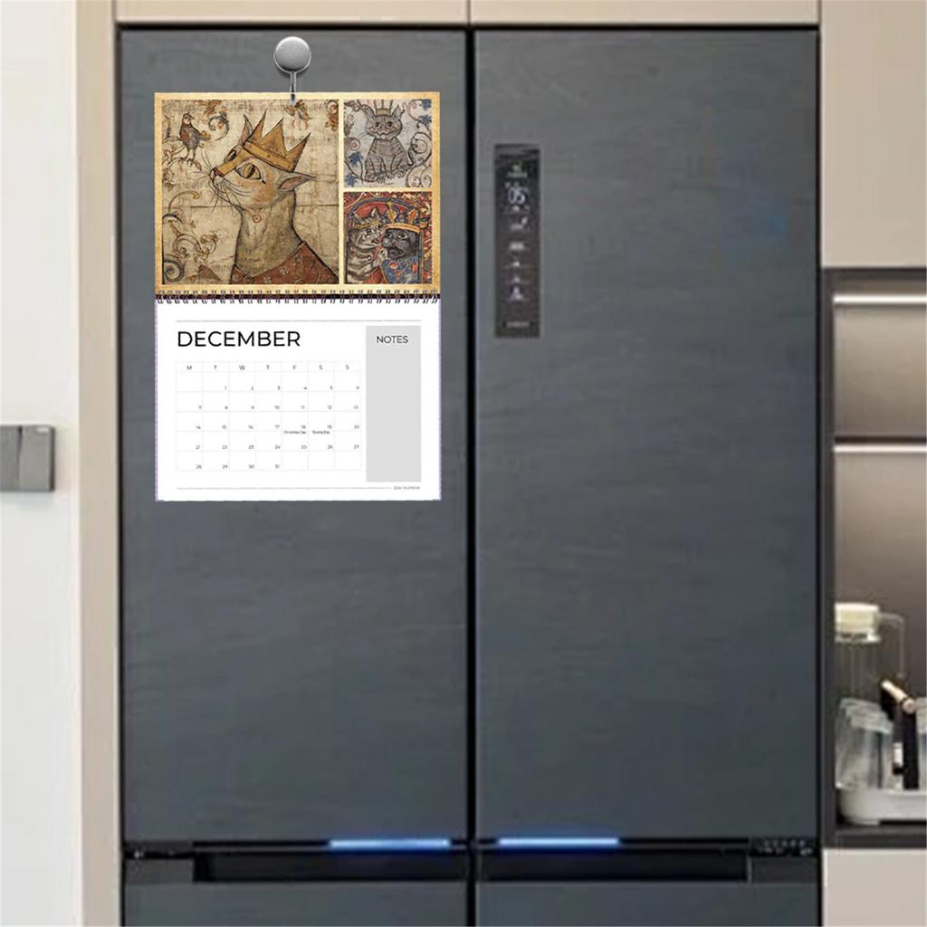 Medieval Cat Calendar Renaissance Style 2026 Calendar 2026 Funny Cat Calendar Gift for Cat Lovers