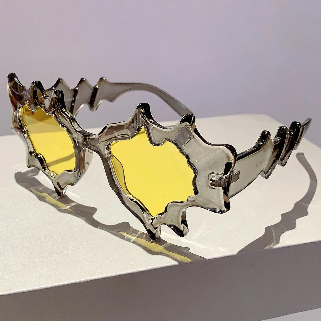 Wave Shape Women Sunglasses  New Stylish Irregular Candy Color Eyewear Trendy Brand Design Outdoor Travelling Shades