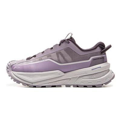 Li Ning CF Water Resistant Shock Absorbing Durable Support Reflective Low Top Outdoor Hiking Shoes Unisex Hiking Shoes Purple AHTU023-11