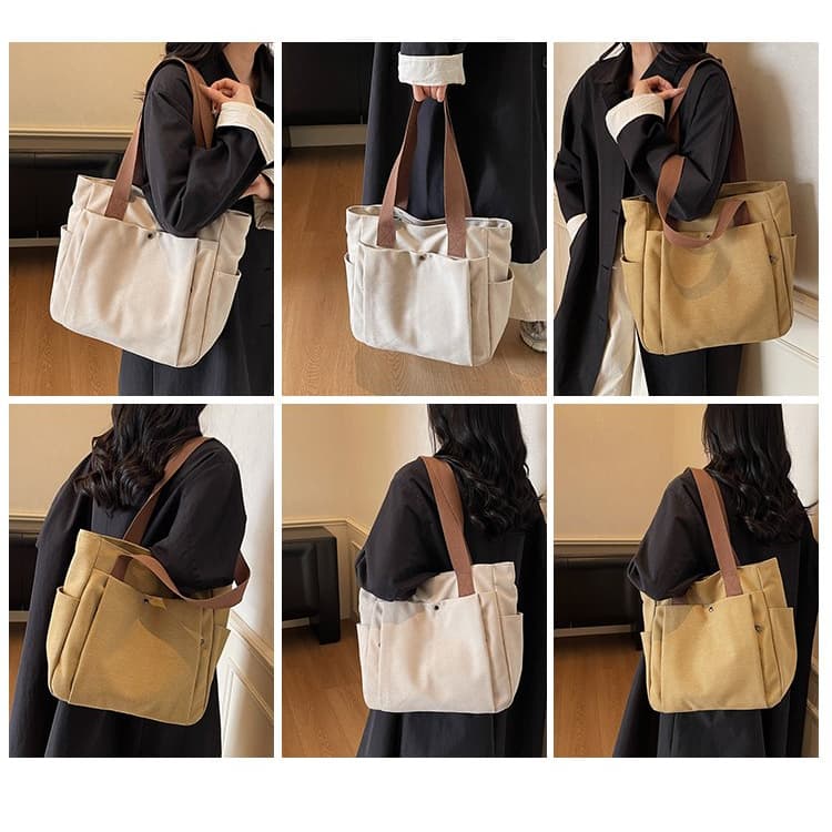 Large capacity canvas tote bag women's shoulder bag