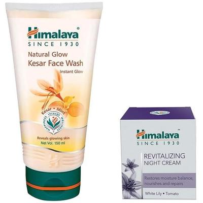 Herbals Revitalizing Night Cream, 50ml i Fairness Kesar Face Wash, 150ml Combo