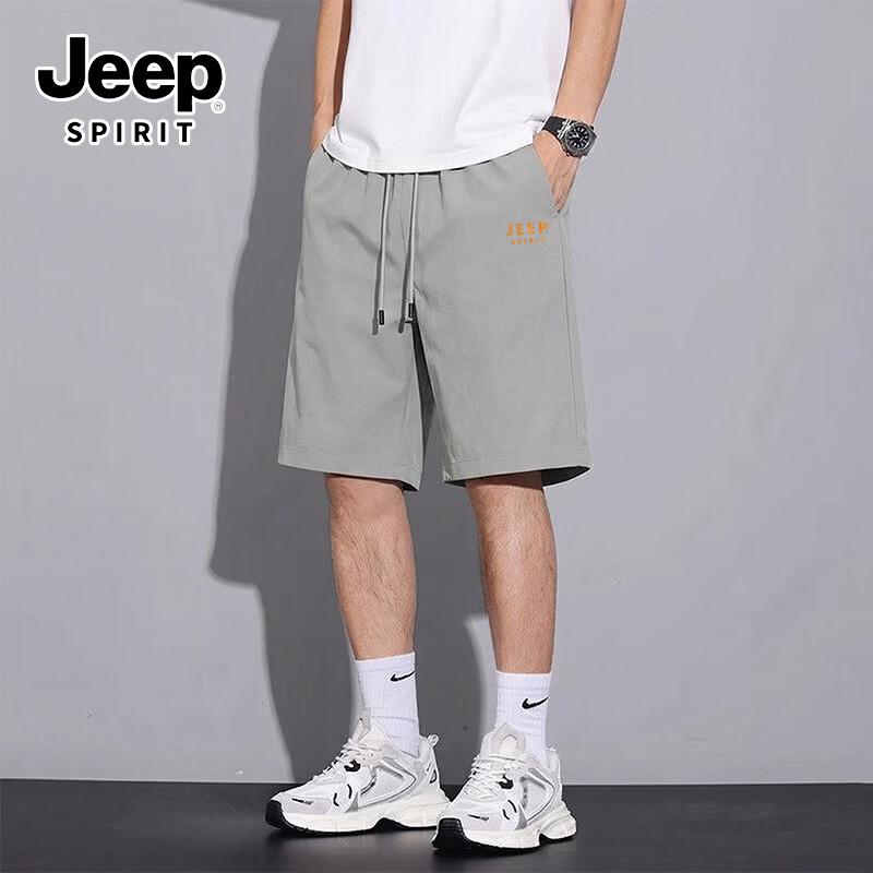 JEEP SPIRIT Men s Casual Letter Graphic Shorts XL