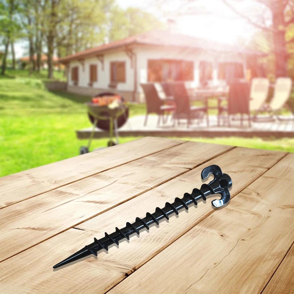 Heavy Duty Camping Tent Stakes Easy to Use Screw Shape Tent Stakes Essential Gear Suitable for Groundsheets Tarps