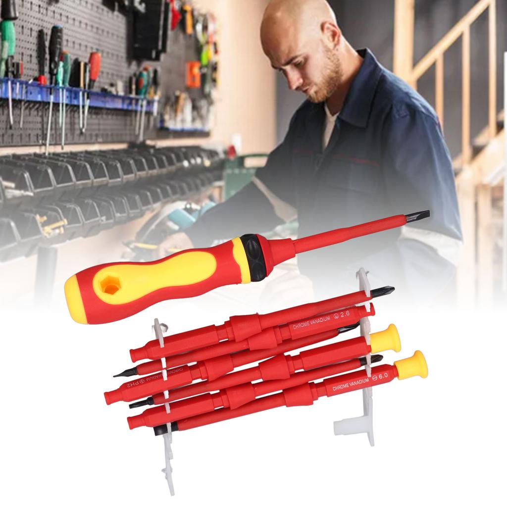 Screwdriver Set Multi Purpose Alloy Steel Screwdriver with 7 Bits for Electronics Repair