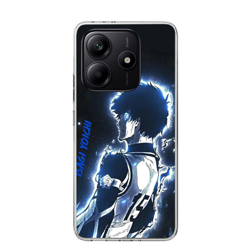 Blue Lock Isagi Yoichi Phone Case For Xiaomi Redmi Note 13 14 15 Pro Plus 12S 12 14S 11S 11E 10 10S 11 11T 5G 4G Cover Coque Red