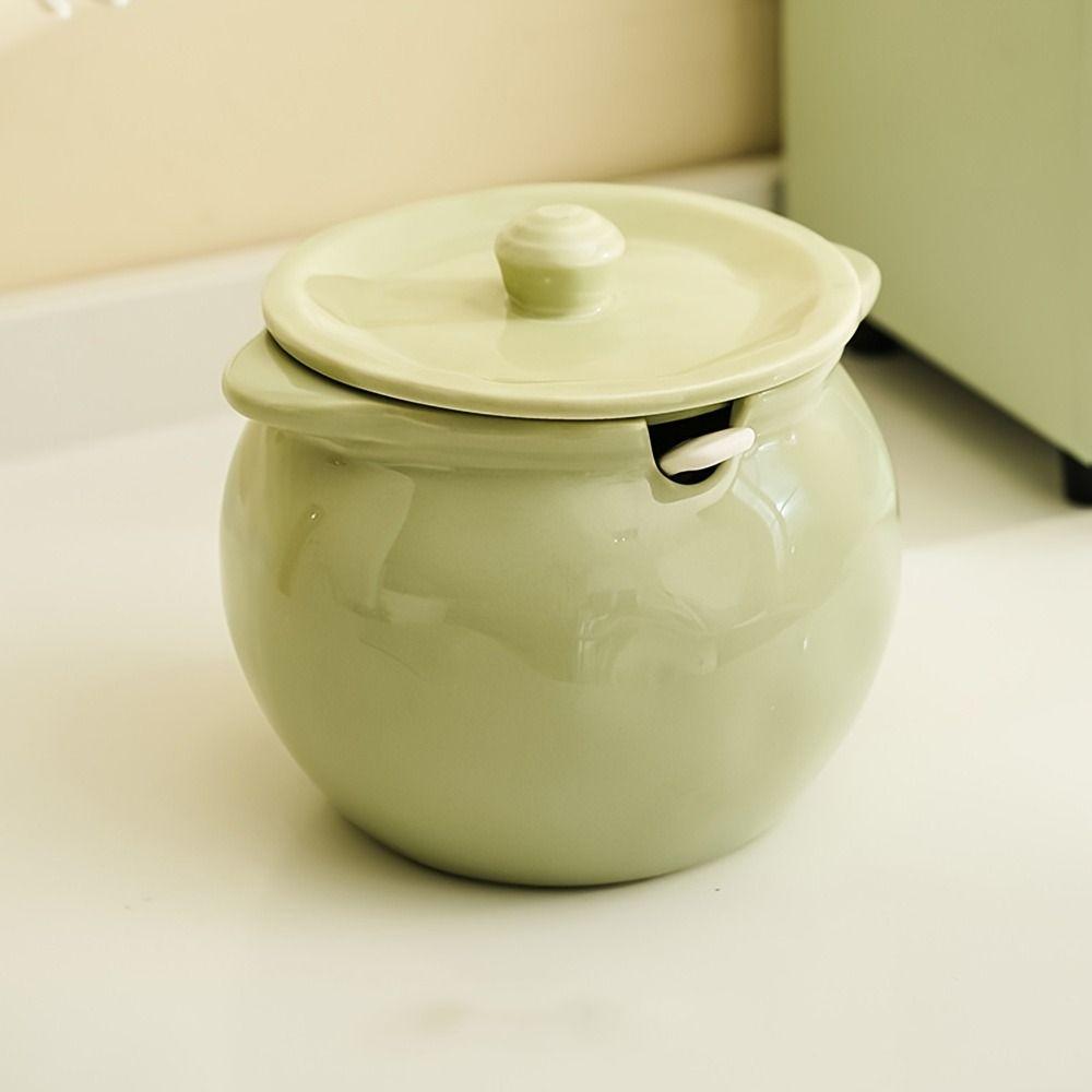 High Temperature Resistant Ceramic Seasoning Bottle Large Capacity Condiment Container  Butter