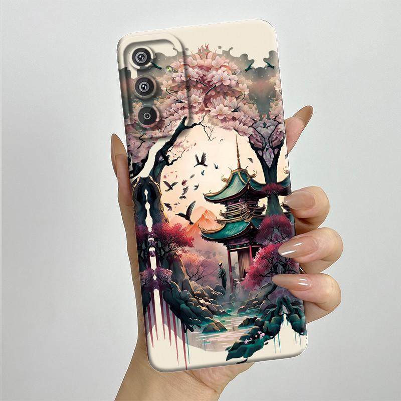 Phone Case for Samsung Galaxy M15 5G F15 5G Fashion Painted Half-wrapped Case Soft Silicon Cases E156 M156 Protection Back Cover