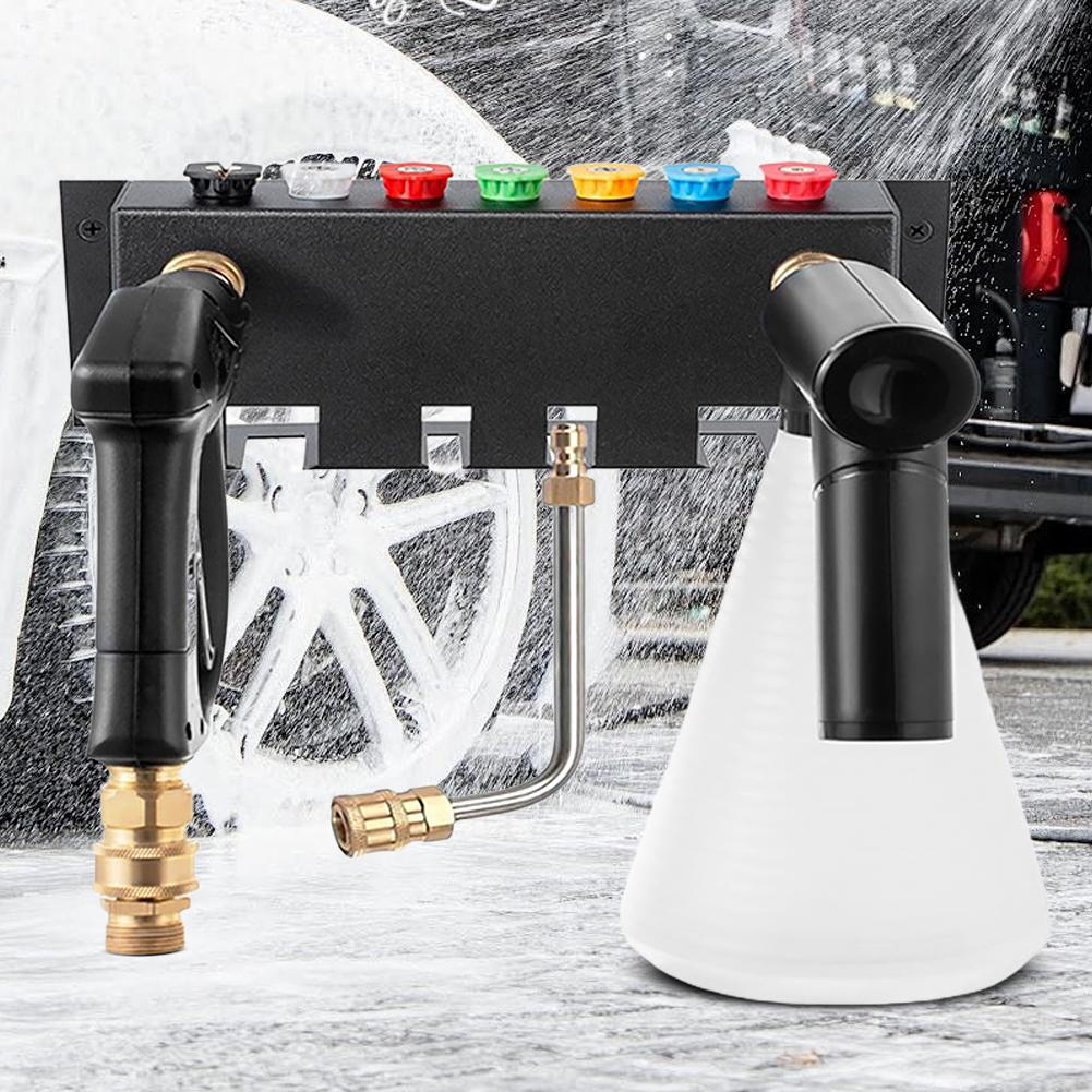 Seven-Color Nozzle Telescopic Rod Storage Rack Wall Mounted Power Washer&Snow Foam Cannon Organizer Pressure Washer Tip Holder