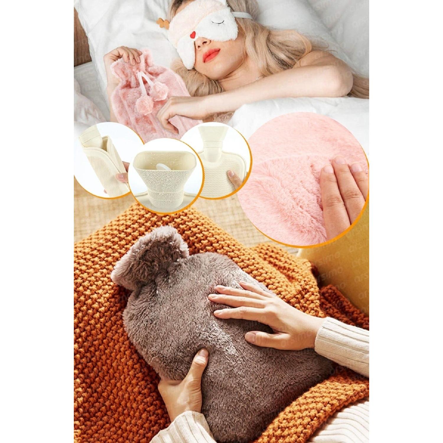 

Съемный мешок для горячей воды с плюшевым чехлом, моющийся, с мягким чехлом, 2 л