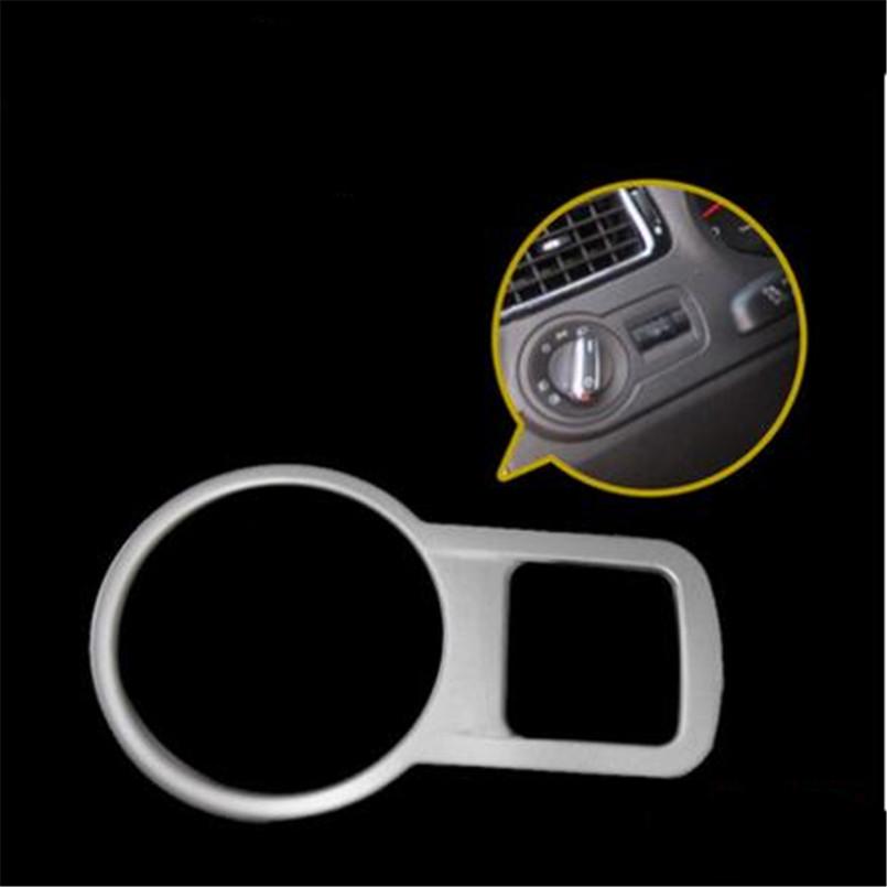 Cotochsun Car Interior Headlight Switch Decorative Frame Stainless Steel Case Fit For VW Volkswagen Polo 2011-2018 Car Styling