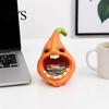 Resin Pumpkin Storage Bowl Big Mouth Box, Halloween Figurine Jewelry Tray, MouthPumpkin Statue Trinket Keys Candy Holder for Home Office Desk