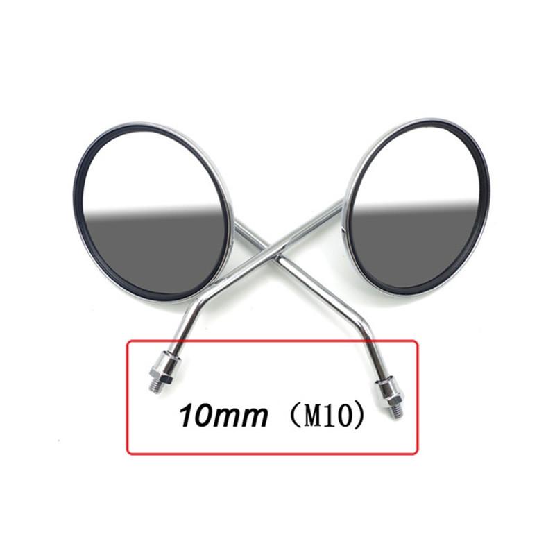 2pcs Motorcycle Mirrors Round Mirror Motorcycle Long Stem for Kawasaki Yamaha Suzuki Ducati Motorcycle Rear View