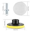 10 Pcs Wool Polishing Buffing Pads, 3 Inch Car Polishing Buffing Wheel With Hook And Loop Back For Drill Buffer Attachment, Car Buffer Polisher Kit