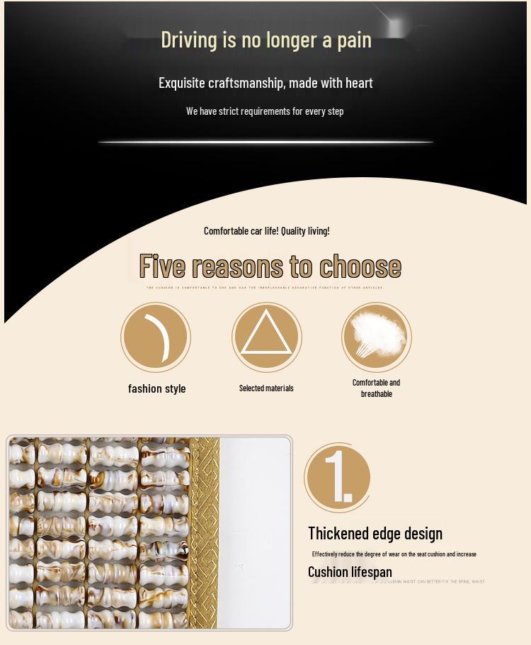 Resin Jade Car Seat Cushion Cover - Four Seasons