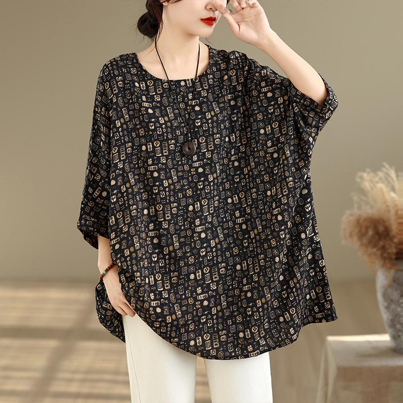 DIMANAF Plus Size New T-Shirt Women Loose Casual O-Neck Lady Tops Tees Shirts Print Oversize Summer 2026