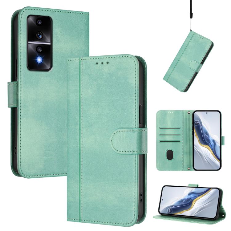 Linien-Spleißschnalle Retro Leder Handyhülle