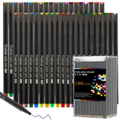 Color Hook Needle Pen Student Sketch Painting Quick-Drying Stroke Water-Based Drawing Pen 60 Color Set