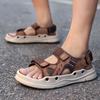 Men's Summer Sandals Breathable Slip-On Sandals Thick Bottom Anti-Slip Beach Shoes Outdoor Casual Sports Sandals Open-Toe Sandal