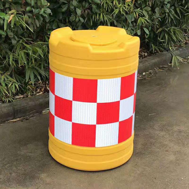 Reflective Plastic Anti-Collision Barrel for Highway Intersections and Toll Stations