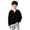 Boys Two Piece Long Sleeve Neck Sweatshirt Loose Fit Fall Pullover Top for Big Kids